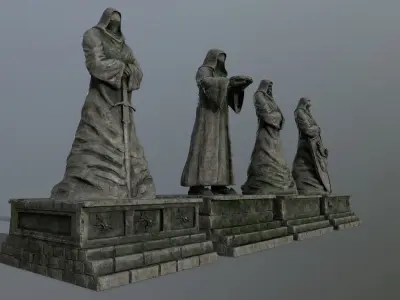 statue full set  3D Model Pack
