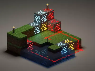 Minecraft Fanart Free 3D model
