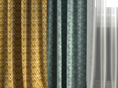 Curtain Set 270 3D model