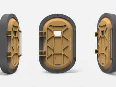 sci fi door 24 3D model