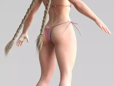 CAMMY WHITE Street Fighter Pink Bikini  3D model