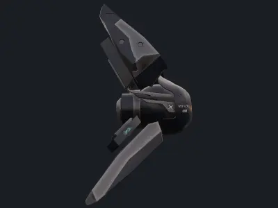 Sci-Fi Battle Drone Low-poly 3D model