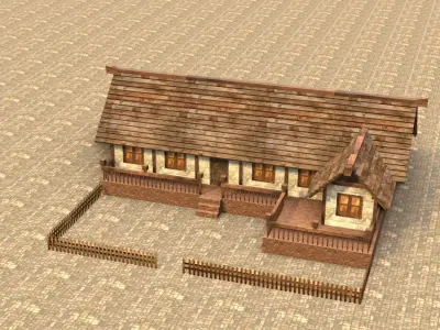 Medieval house sixteen 13 Low-poly 3D model