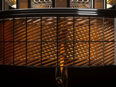 Concept Metalic High Poly Retro Style Lampshade 3D model