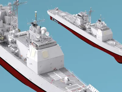 USS Battleship Chancellorsville CG-62 3D model