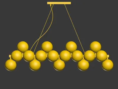 Maytoni Linear Pendant Lamp Dallas 3D model