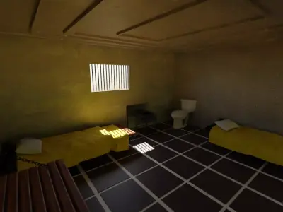 Prison Interior Low-poly 3D model