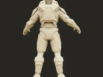 halo 3d model master chief armor Low-poly 3D model