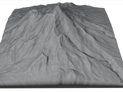 Mount Shasta 3d model terrain 3D model