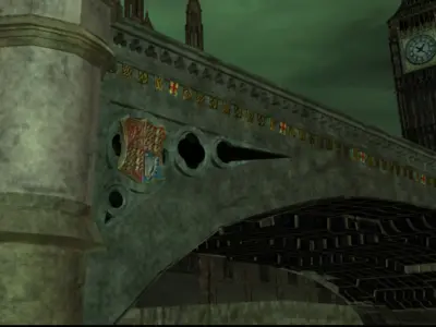 Big Ben Westminster Bridge gritty-style textures 3D model