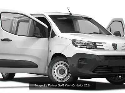 Stellantis Small E Van HQ Interior SWB 2024 3D Model Pack