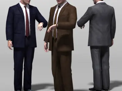 MAN 01b Low-poly 3D model