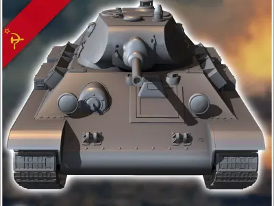 T-34-76 M1940 - Soviet army WW2 Second World East front Ostfront 3D print model