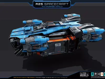 A25 Spacecraft - Multipurpose  Low-poly 3D model