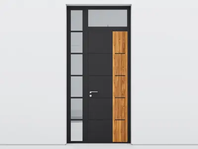 Aluminium door 206 3D model