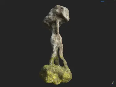 Low poly Fantasy Cave 03 Low-poly 3D model