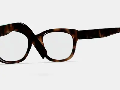 Tatum Eyeglasses in Cognac Tortoise 3D model
