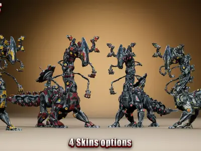 Sci-Fi Dino Long-Neck Low-poly 3D model