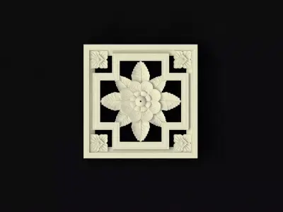 rosette dekor 3D model 42