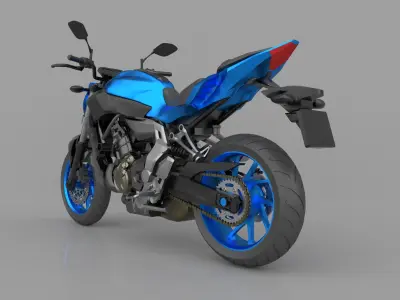 Yamaha MT-07  FZ-07 Street Motorcycle Ready to Print STL File 3D print model
