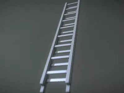 Lowpoly Metal Ladder Low-poly 3D model