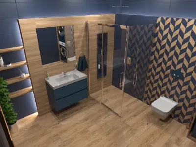 Bathroom 11 Low-poly 3D model
