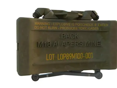 M18A1 Claymore Mine Low-poly 3D model