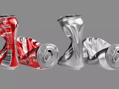 Crushed Soda Can 03 3D model