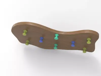 Bool Wall Mounted Rack Low-poly 3D model