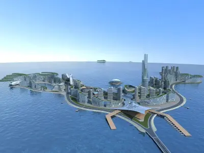 Artificial Island 3D model