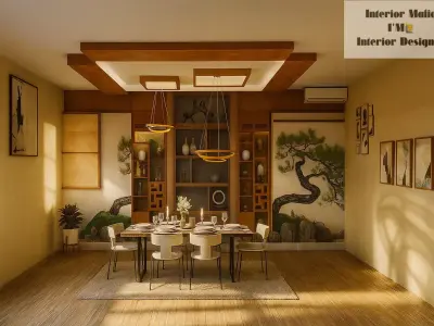 Dinning Room With luxurious Materials  3D model