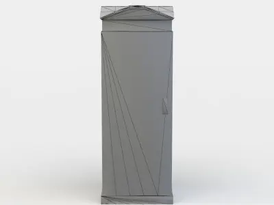 Telephone booth Low-poly 3D model get