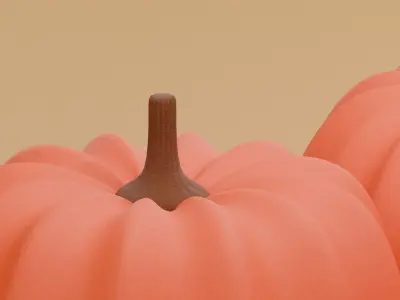 Pumpkin  Low-poly 3D model
