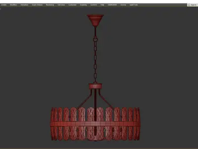 Genesia Chandelier Low-poly 3D model