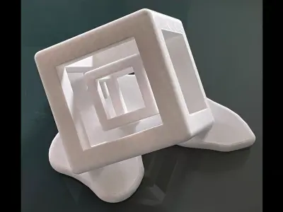 Melting Cubes Sculpture 3D print model