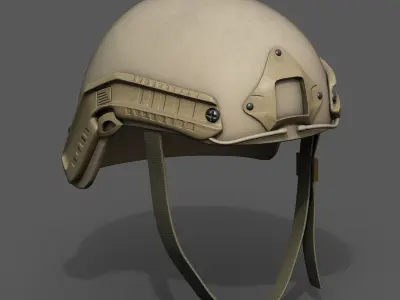 Helmet military combat soldier armor scifi fantasy  Low-poly 3D model