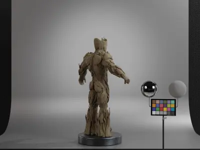 Swole Groot Low-poly 3D model