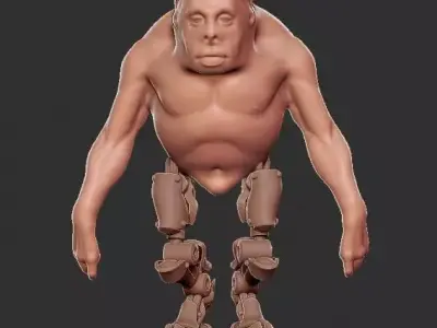 Cyborg humanoid 3D model