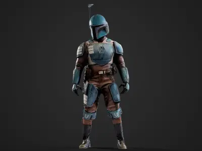 Mandalorian Guy - Boba Fett Low-poly 3D model