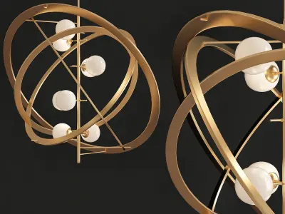 Chandelier 3d model collection 10 Pieces Low-poly 3D model