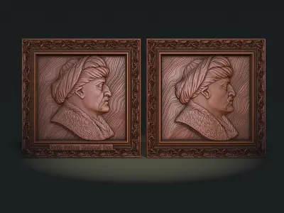 The Portrait of Mehmed II bas relief 3D print model