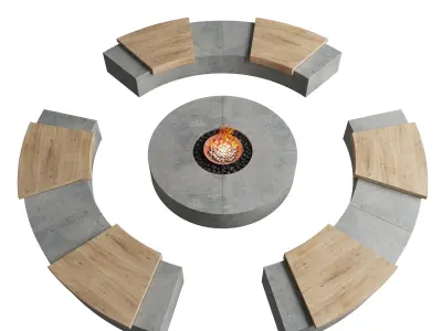 fire place outdoor 3D model