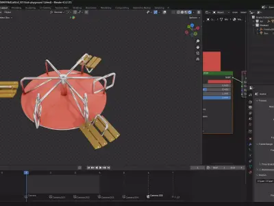 playground carousel 3D model purchase