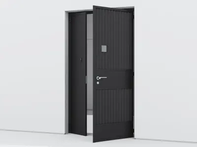 Aluminium door 39 3D model