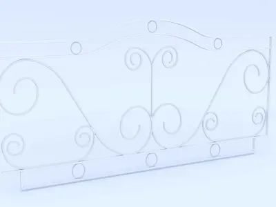 Classic Metal Fence 3D Model Free 3D model