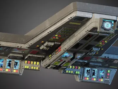 Futuristic console 3D model