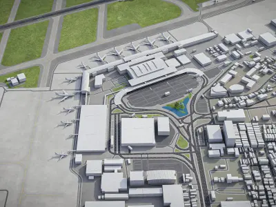 Ho Chi Minh Airport  Low-poly 3D model