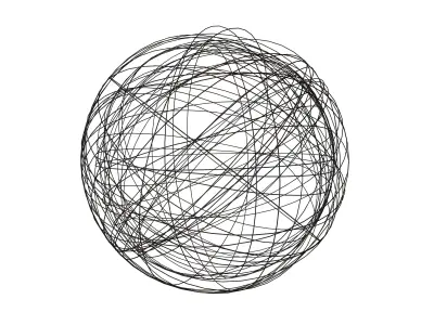 Abstract Sphere Ball v6 004 Low-poly 3D model