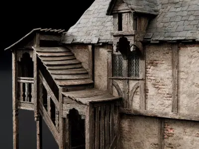 Medieval City Houses 3D model