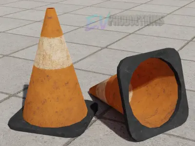Low Poly Cone 3d Model Low-poly 3D model